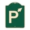 Signmission PWith Up Arrow Pointing Right Heavy-Gauge Aluminum Architectural Sign, 24" x 18", G-1824-23509 A-DES-G-1824-23509 - alternate 1